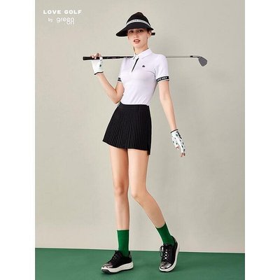 新款推薦 LG高爾夫女上衣短袖t恤夏季冰絲乾翻領T恤golf運動球衣Polo衫golf球-可開發票