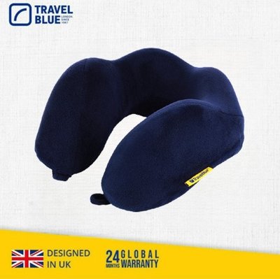 【Travel blue】頸枕 記憶棉寧靜頸枕 TB212藍