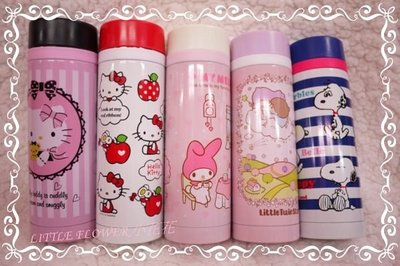 ♥小花花日本精品♥Hello Kitty&amp;美樂蒂&amp;史奴比可愛好實用滿滿豐富圖精美好攜帶保溫瓶