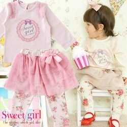 【直購價】Sweet girl 浪漫上衣+蕾絲裙內搭褲組合(P3101)