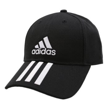 【鞋印良品】adidas 愛迪達 三條線 棒球帽 DU0196 黑白 男女 可調老帽 彎帽 運動帽 電繡Logo 可調整