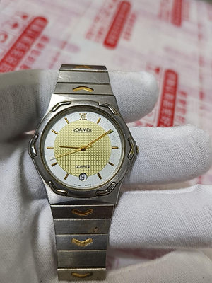 x瑞士羅馬roamer手錶石英錶 面盤有點氧化 錶帶只有半截