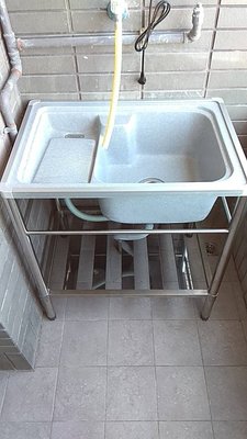 【IDEE】W-700 ID-203亞特蘭人造石。人造石水槽。洗衣板。陽洗台。洗衣台。洗衣槽。抗菌人造石。不鏽鋼架~台灣
