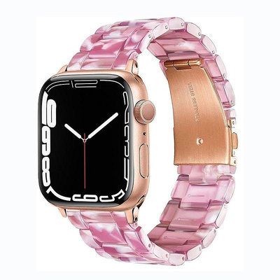 適用於 蘋果樹脂錶帶 38 40mm 42 44mm Apple Watch 6 SE 5 4 3代 不銹鋼錶扣樹脂錶帶-台北之家