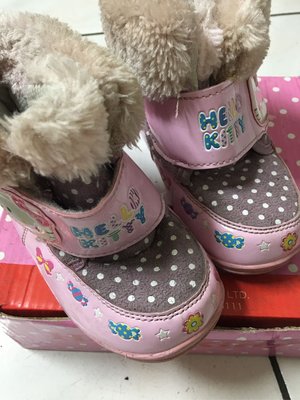 Hello Kitty 鞋靴 童靴 粉色毛靴 零碼出清