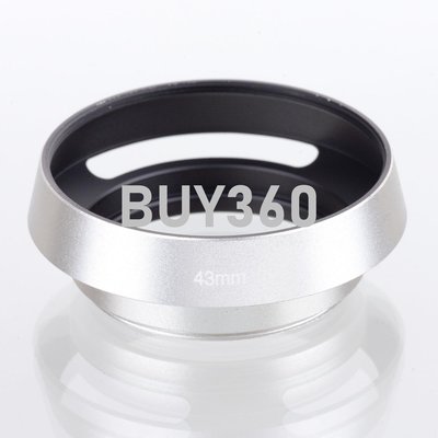 W182-0426 for 銀色Leica徠卡遮光罩43mm 鏡頭金屬斜型鏤空罩 挖空遮光罩