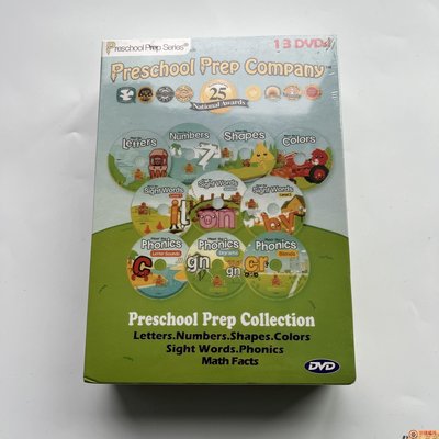 樂迷唱片~英文原版DVD 學前教育 Preschool Prep 嬰幼兒寶寶英語啟蒙13碟裝