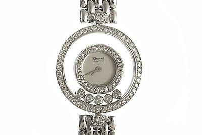 Chopard 蕭邦 Happy Diamonds 系列18K白金女用腕錶