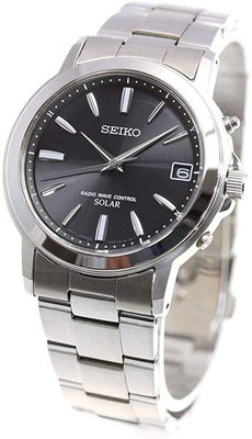 SEIKO【日本代購】男士手錶 太陽能電波手錶 sbtm169 