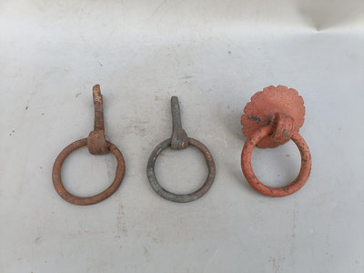 【二手】老鐵門環，品相尺寸如圖所示，便宜啦（看好下單，）32881【木清院】古玩 收藏 古董