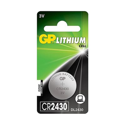 【超霸GP】CR2430鈕扣型 鋰電池1粒裝(3V DL2430)