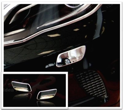 圓夢工廠 Benz GLA X156 14~17 GLA180 GLA200 GLA220 改裝 鍍鉻銀 前保桿噴水飾蓋