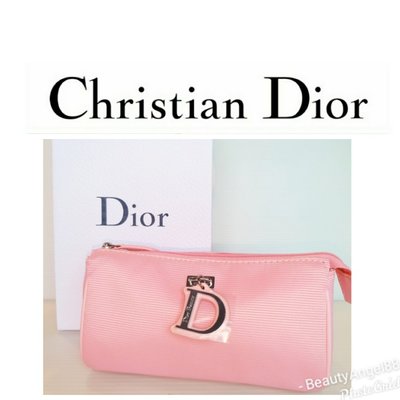 全新 迪奧 Christian Dior 雅緻玫瑰粉色CD字手拿包 皮包 晚宴包收納化妝包盥洗包88 一元起標真品有禮物