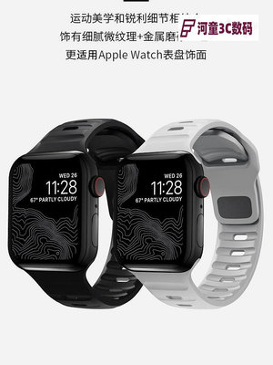 適用applewatch8表帶蘋果s8手表帶iwatch7/6/5/4se代硅膠運【河童3C】