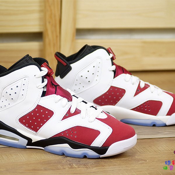 球鞋補習班NIKE AIR JORDAN 6 RETRO GS CARMINE OG 胭脂紅女384665-106