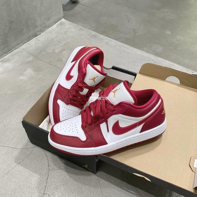 Nike Air Jordan 1 Low Cardinal Red 白紅 籃球鞋 男女553558-607