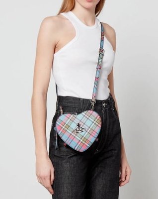 代購Vivienne Westwood Louise Heart Printed Shoulder Bag愛心休閒側背包