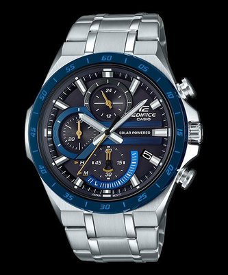 CASIO 手錶公司貨EDIFICE太陽能3D立體錶盤 EQS-920DB-2A 計時碼錶日期,24小時