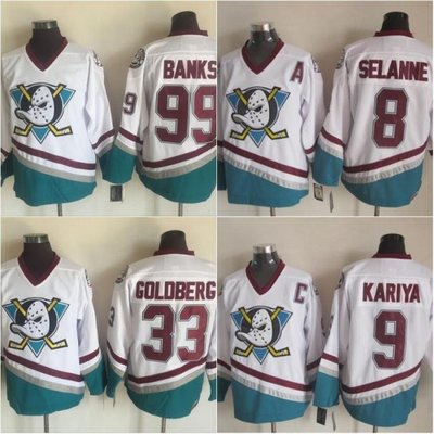 NHL鴨子隊球衣 Ducks 號99 Banks 號33 Goldberg Selanne Jersey dubnykk