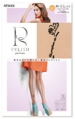 【拓拔月坊】厚木 Relish 迷香典藏　絨布愛心玫瑰 字母後背線 絲襪　日本製～現貨！