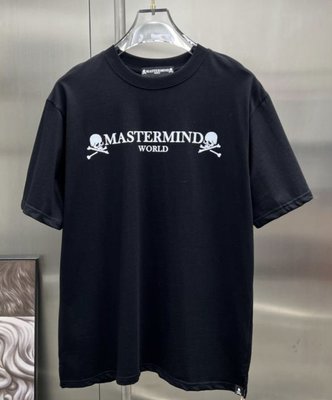 日本潮牌mastermind japan春夏骷髏骨頭星巴克logo黑白色纯棉寬鬆男裝短袖T恤