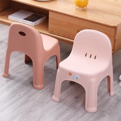 現貨熱銷-兒童小椅子塑料茶幾凳靠背小凳子家用厚寶寶小板凳防滑膠椅30cm