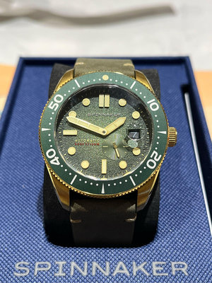 【六樓先生 Mr.sixth 英國Spinnaker  CROFT SP-5058-04 復古綠金機械錶