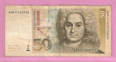 德國1991年50馬克紙鈔(下標即售)
