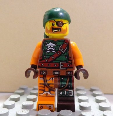 【LEGO樂高】NINJAGO旋風忍者系列 綠色頭巾Bucko 身體雙面印刷