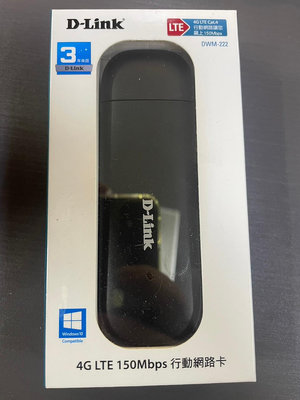 D-Link 友訊 DWM-222 4G LTE 150Mbps行動網卡 拆封福利品 優惠價1750