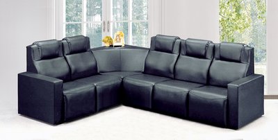 【上丞家具】台中免運 312-9 L型沙發組 黑皮沙發 組合沙發 L型沙發 組合式沙發 沙發組