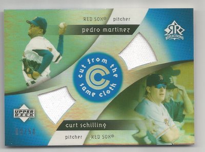 【MBC】Pedro Martinez跟Curt Schilling 2005 UD 紅襪隊球衣卡 08/50
