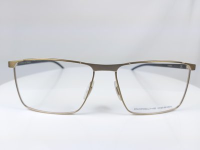 『逢甲眼鏡』PORSCHE DESIGN鏡框 全新正品 古銅金 金屬細方框 經典設計款【P8326 C】