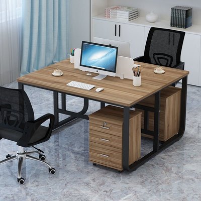 職員辦公桌椅組合現代簡約辦公室員工電腦桌子經濟型2/4/6 人工位【規格不同價格不同】