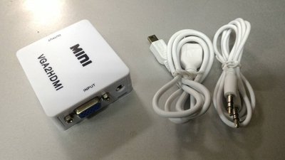 @淡水無國界@ VGA TO HDMI HDMI-103 轉換器 VGA轉HDMI 外接音源 可1080P USB供電