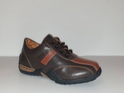 零碼 5號 Zobr 路豹 牛皮氣墊休閒鞋 B624A  咖棕色  特價:890元  B系列