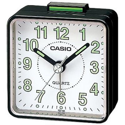 【威哥本舖】Casio台灣原廠公司貨 TQ-140-1B 桌上型鬧鐘 夜光指針鬧鐘