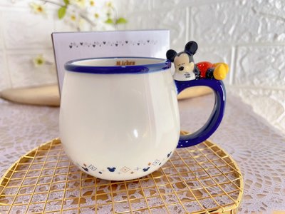 『 貓頭鷹 日本雜貨舖 』米奇 陶瓷立體造型杯緣子馬克杯