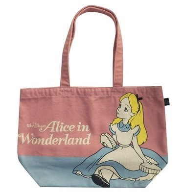 鼎飛臻坊 迪士尼 DISNEY 愛麗絲 ALICE 牛仔布 手提包 側背包 日本正版