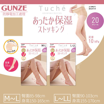【e2life】日本製 Gunze Tuche 郡是 保暖 保濕 彈力襪 20D絲襪 褲襪# TU225R