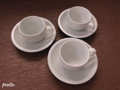 陶瓷咖啡杯碟組（3件組合售）全新庫存