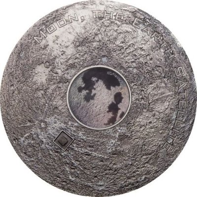 【翰維貿易】 2017年 庫克群島 月亮 月球 隕石 3 oz 盎司 銀幣 鑲嵌月球隕石 預售 代購