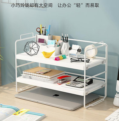 簡易置物架 桌上書架收納置物架簡易家用學生書桌儲物櫃子床頭飄窗桌面小書架~正正精品