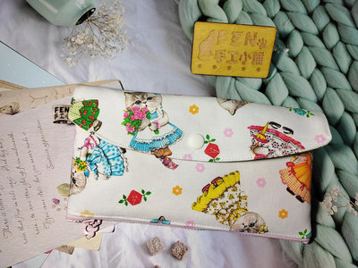 FEN手工小鋪-F系列-韓國棉布款貓咪娃娃拉鍊布紅包袋-拉鍊紅包袋-手作布紅包袋-萬用收納包-存摺套-存摺包-口罩暫存套