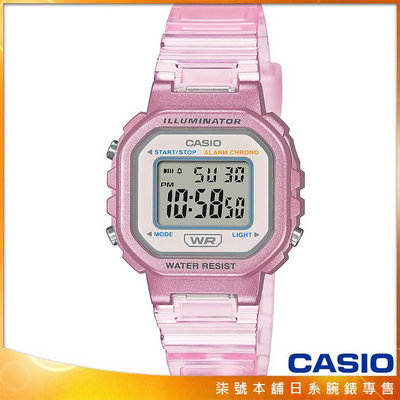 【柒號本舖】CASIO 卡西歐小型復古風電子錶-果凍粉紅 # LA-20WHS-4A (原廠公司貨)