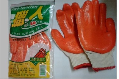 獵人沾膠手套膠手套/防滑棉紗手套 橡膠手套 工作手套