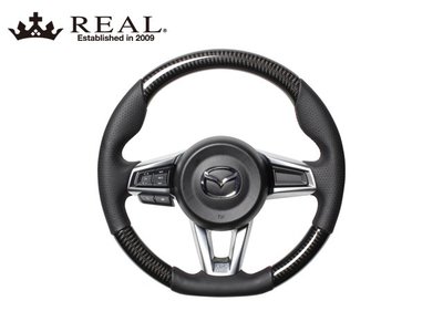 【Power Parts】日本 REAL CARBON 方向盤(黑) MAZDA MX-5 ND 2016-