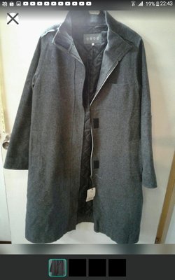 OZOC全新羊毛長版大衣外套，特價款