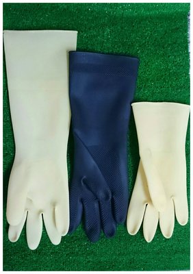 藍石牌天然乳膠手套 橡膠手套 工業用手套 加厚手套 搬運 水泥 加厚款 加長款 天然材質 家用手套 防護手套 清潔手套