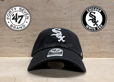 47 Brand MLB Chicago White Sox Clean Up 47' 芝加哥白襪隊黑色水洗老帽軟式